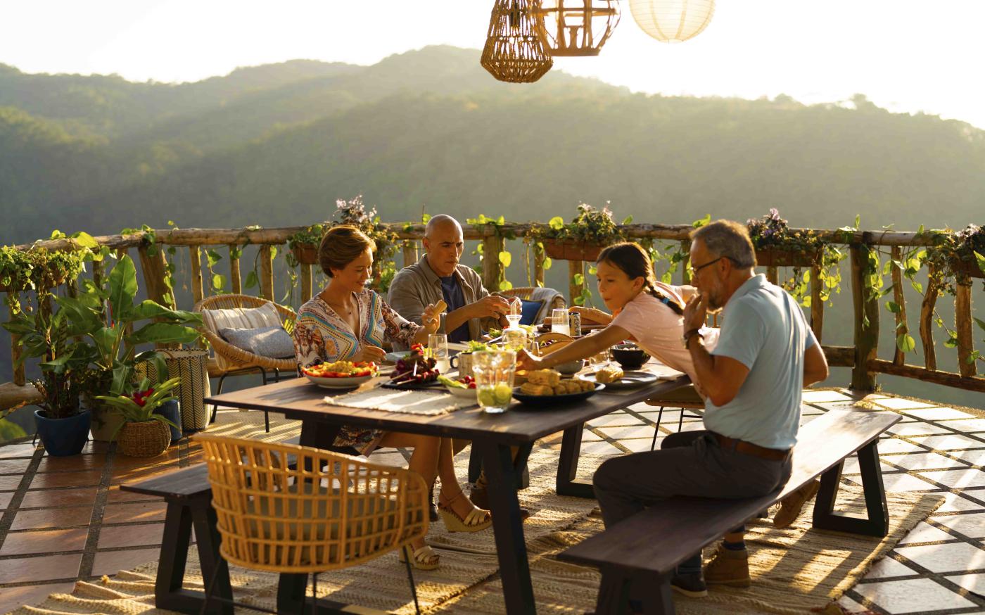 Family eating 